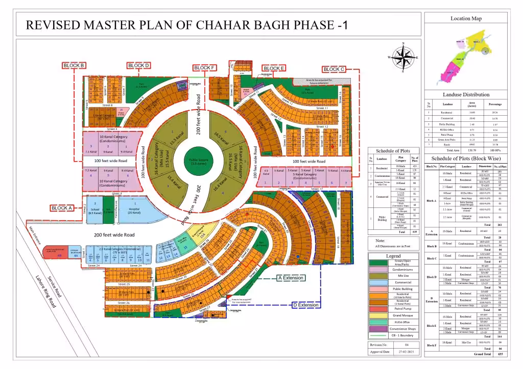 Chahar Bagh Phase 1 Map in JPG